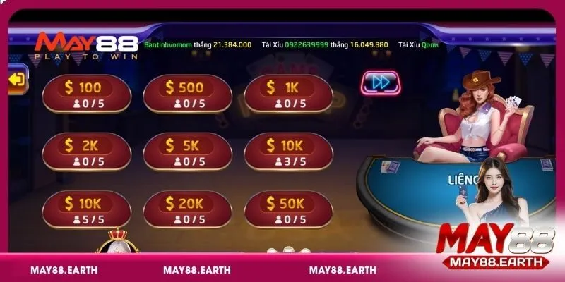 Hướng dẫn chơi bài Liêng tại May88 chi tiết