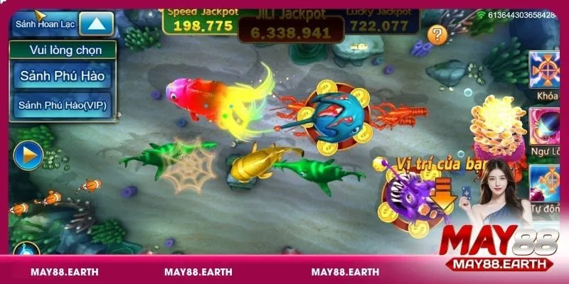 Hướng dẫn chơi Jackpot Fishing tại May88