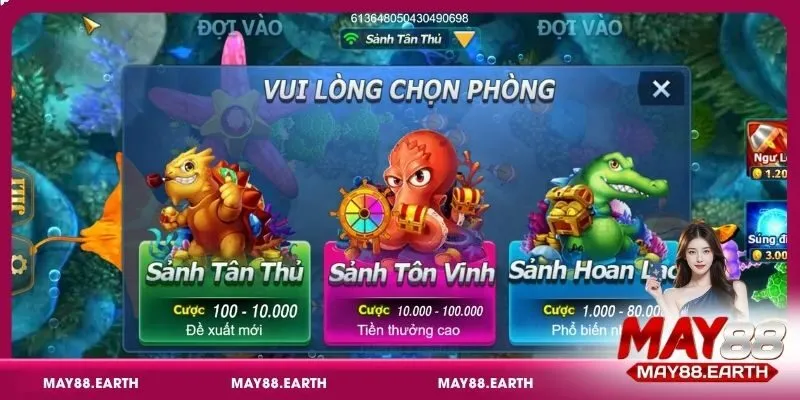 Hướng dẫn chơi Mega Fishing tại May88