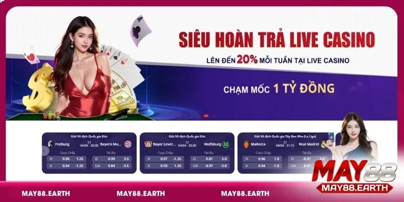 Truy cập May 88 hội viên sẽ được hòa mình vào sân chơi đẳng cấp